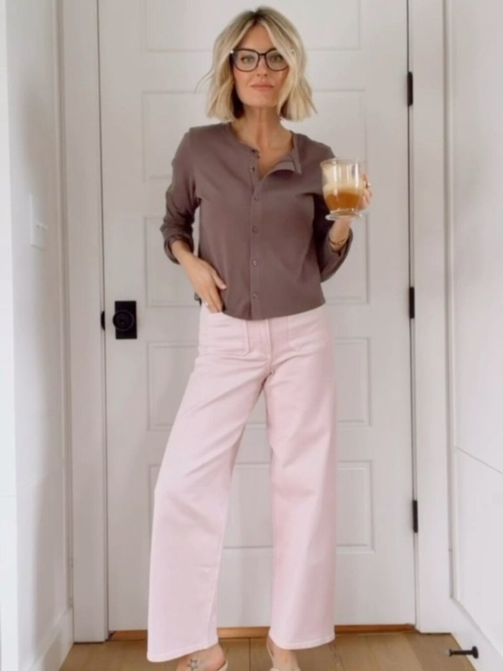 Universal Thread Light Pink Wide-Leg Jeans